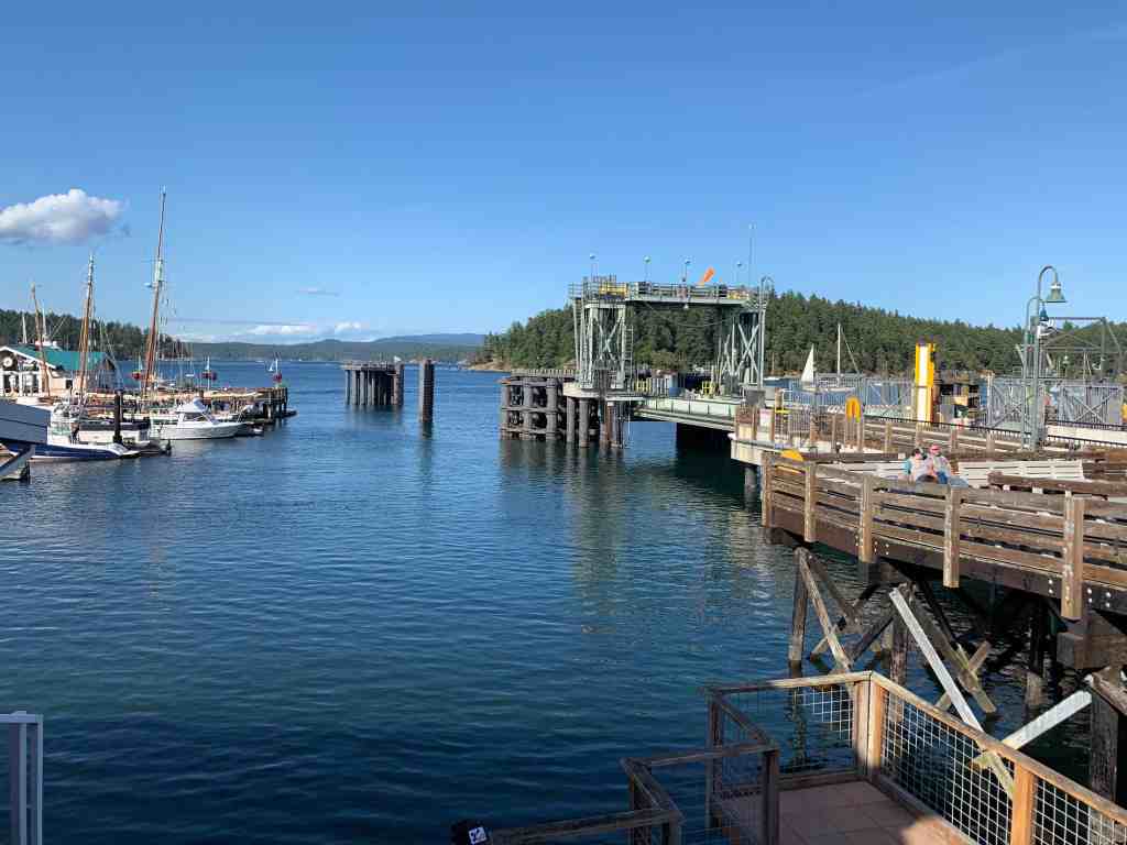 Friday Harbor Ferry Dock. Best Camping on the San Juan Islands.