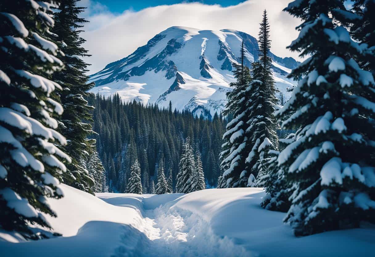 mount rainier snowshoeing