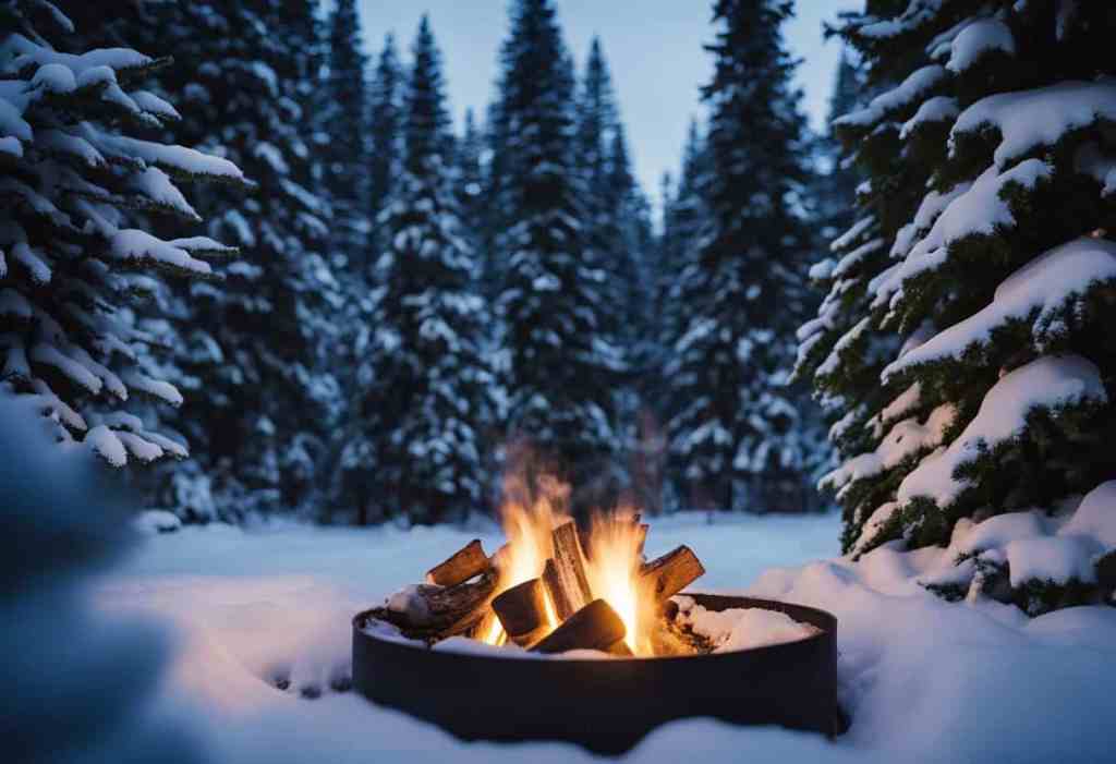 winter camping in washington.