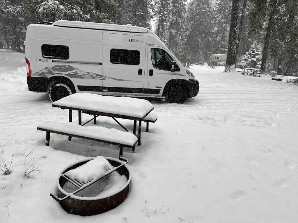 Our Winnebago Solis Campervan - Winter Camping in Washington