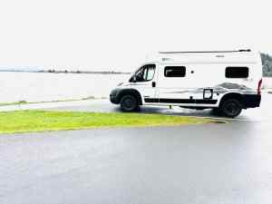 Campervan by Baker Bay, Cape Disappointment State Park
