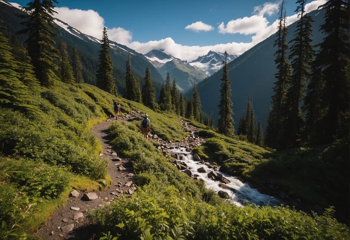 Lush forests, cascading waterfalls, and snow-capped peaks create a stunning backdrop for hikers in Olympic National Park. The rugged terrain and diverse ecosystems offer endless opportunities for exploration and adventure